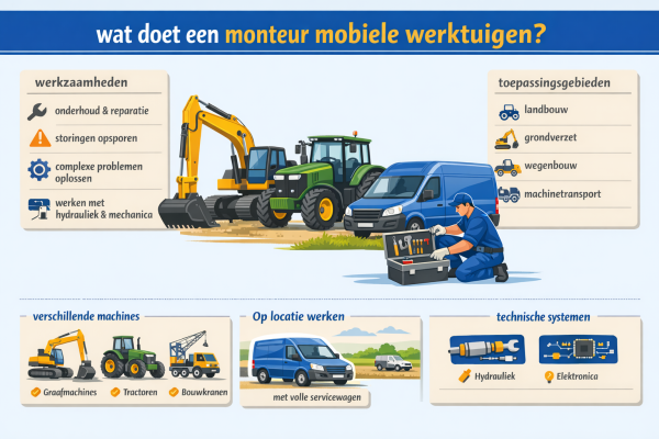 Alles over het beroep monteur mobiele werktuigen Wat doet een monteur mobiele werktuigen